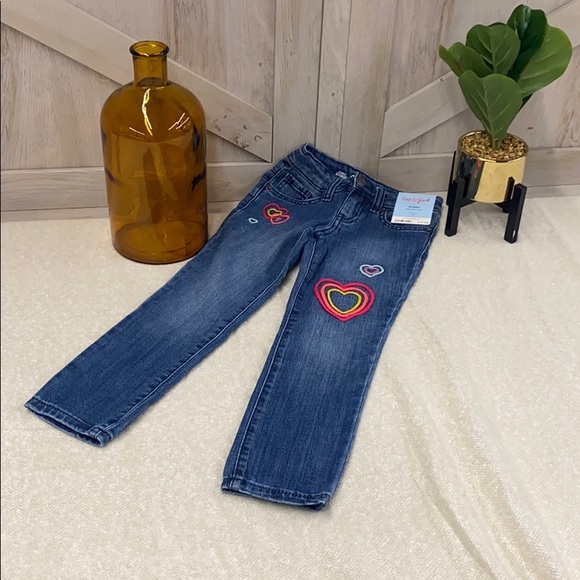 Cat & Jack Other - Cat & Jack Girl's Rainbow Hearts Skinny Jeans